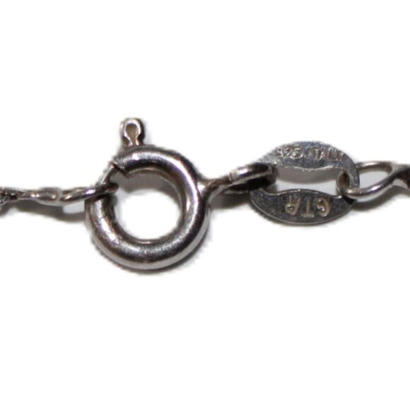 Sterling Silver Faux Opal Necklace - Picture 5 of 7